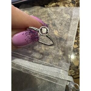 Touchstone Crystal June Birthstone Ring Size ‎ 9 Rhodium Plated New